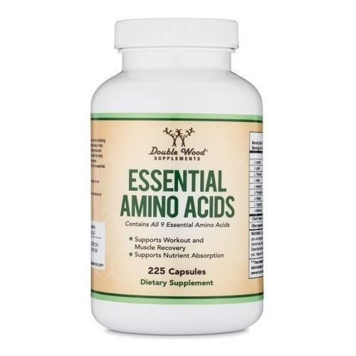 Suplemento en cápsulas blandas Double Wood  Essential Amino Acids l-leucina en pote 225 un