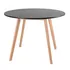 Mesa De Jantar 100 Cm Com 4 Cadeiras Leda Cor Mesa preto com cadeiras preto Loft7