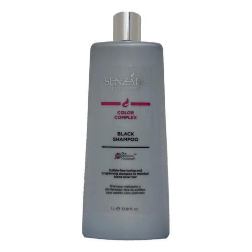  Senzare Shampoo Negro 1lt  Sh Matizador Y Libre De Sulfatos