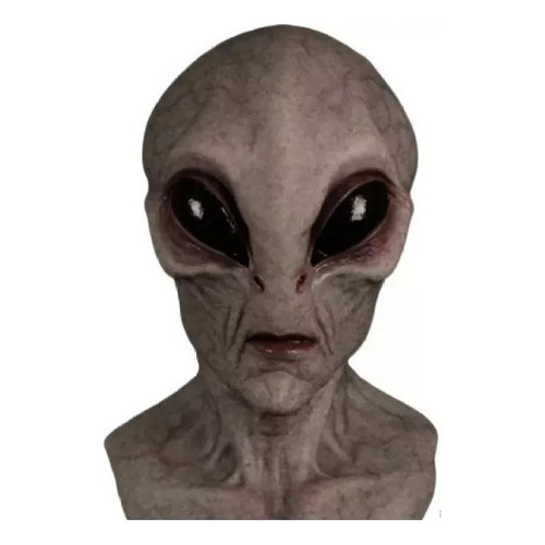 Máscara De Alienígena, Látex De Halloween Realista 3d Color M1