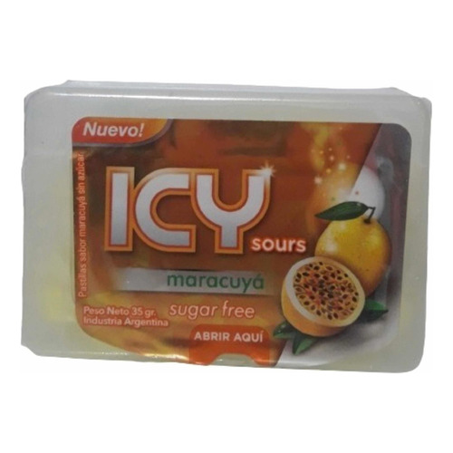 Pastillas Icy Sabor Maracuyá Sugar Fre X 35 Grs