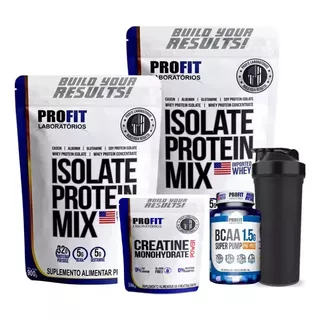 Combo 2x Whey Isolate Mix Profit 900g+ Bcaa+ Creatina 300g