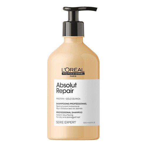 Shampoo Absolut Repair 500ml Loreal Profesional Serie Expert Para Reparar Cabello Muy Dañado 