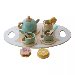 Juego Tazas De Té Madera Niños Juguete Didáctico