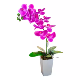 Arreglo Floral De Orquídeas Tacto Natural Magenta