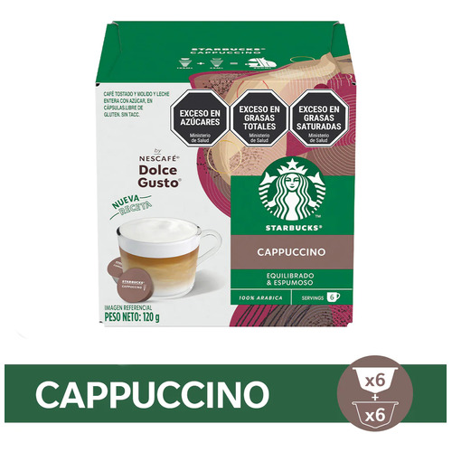 Starbucks Cappuccino cápsulas Dolce Gusto 12 capsulas