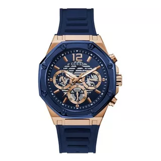 Reloj Guess Gw0263g2 Azul Caballero Color Del Bisel Oro Rosa