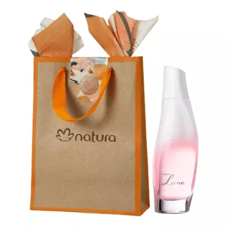 Presente Especial Perfume Natura Luna Tradicional Clássico Desodorante Colônia Feminino 75ml Fragrância Chipre Frutal Elegante + Sacola Exclusiva