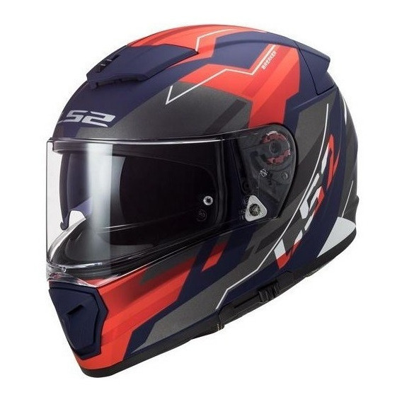 Casco Ls2 Breaker Evo Beta Rojo Azul Lente Y Pinlock Astro