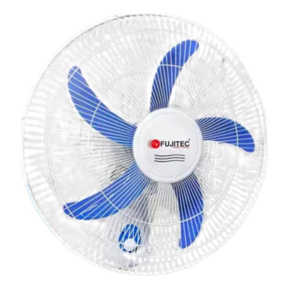 Ventilador De Pared Fujitec Cf-80b Motor De 70w Cantidad De Aspas 5 Estructura Azul Aspas Azul Diámetro 18 Cm Material De Las Aspas Acrilicas