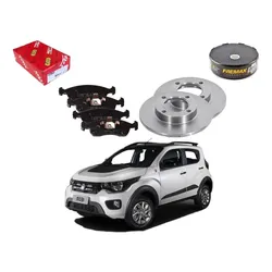  Kit Disco Pastilha Freio Dianteiro Mobi Way 1.0 2017 A 2019