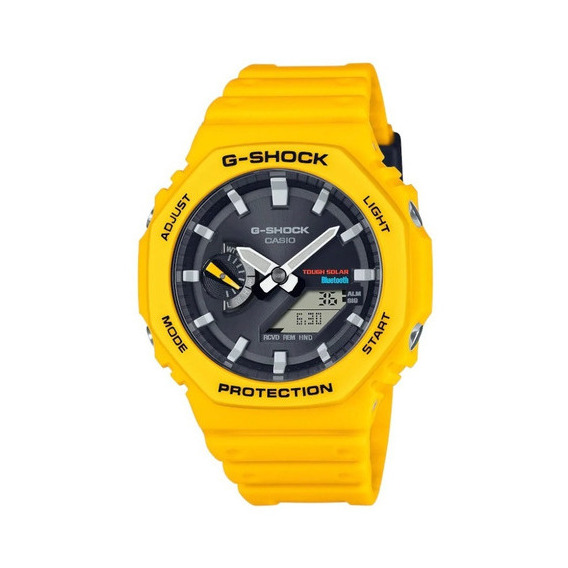 Reloj Casio G-shock Ga-b2100c-9adr Hombre Color De La Correa Amarillo Color Del Bisel Amarillo Color Del Fondo Negro