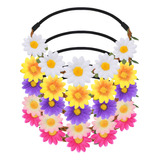 Wllhyf 5 Diademas De Flores De Margaritas Hippie Floral A La