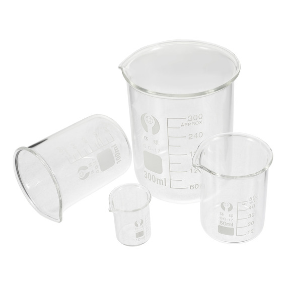 Vaso Concentrado De Vidrio Chemistry Glassware, 4 Unidades