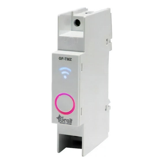 Interruptor Temporizador Smart Gralf Wifi 2.4ghz Riel Din 22 Color Blanco