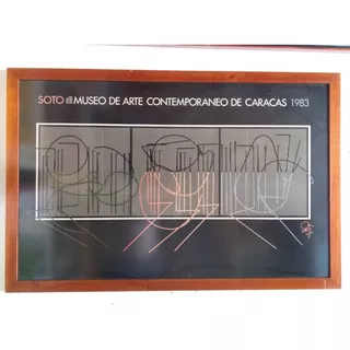 Afiche Jesus Soto Museo De Arte Contemporaneo 1983 Montado