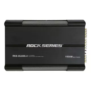 Amplificador 4 Canales Rock Series Rks-ul600.4 3000 Watts Color Negro