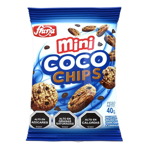 Galletas Mini Coco Chips Pack 3 Unidades 40g