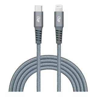 Cabo Usb-c + Lightning I2go Certificado Mfi 2m 3a Chumbo