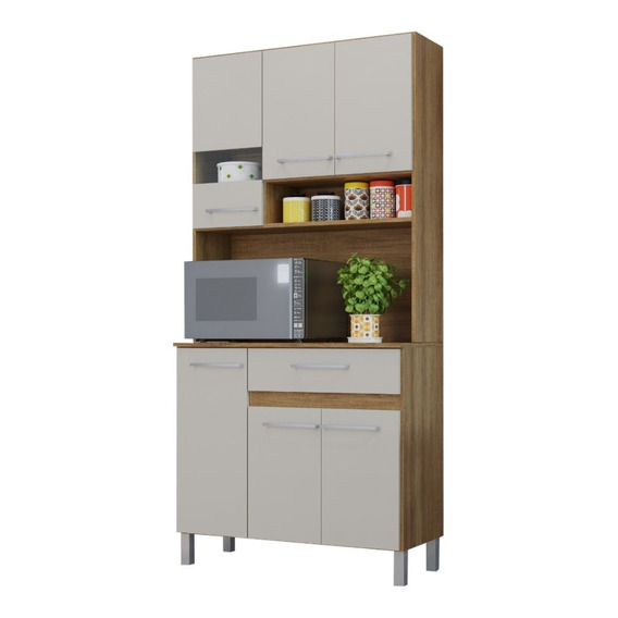 Mueble De Cocina Kit Completo 6 Puertas 2 Cajon Amoblamiento