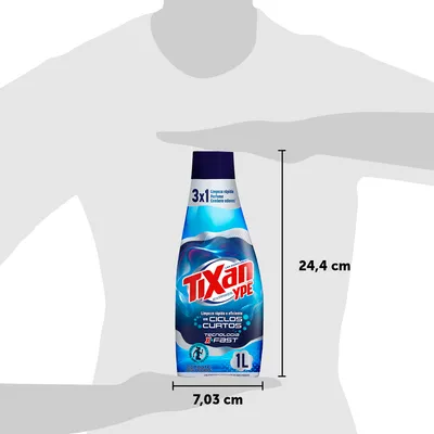 Lava-roupas Líquido Tixan Ypê X Fast - Controle Odor 1l 4