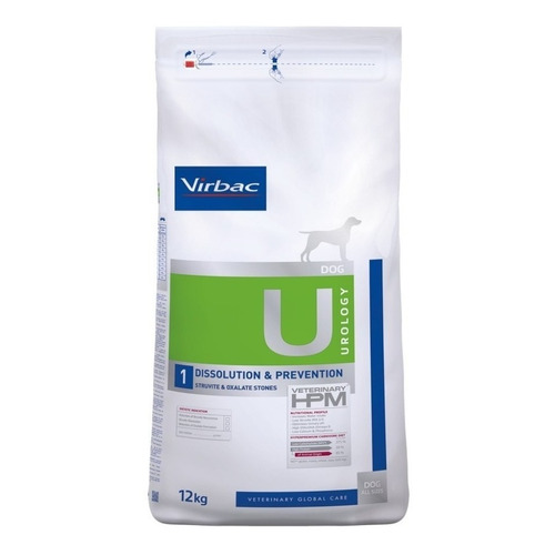Alimento Virbac Veterinary HPM Urology Dissolution & Prevention para perro adulto todos los tamaños sabor mix en bolsa de 12kg