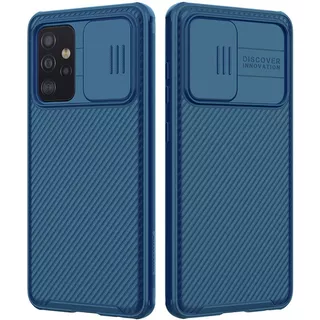 Funda Para Samsung Galaxy Protector Camara Nillkin +cristal Color Azul Galaxy A72 4g/5g
