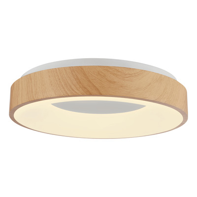 Plafón Led 24w Cct Switch Ø39cm Simil Madera L4424 Mks Madera