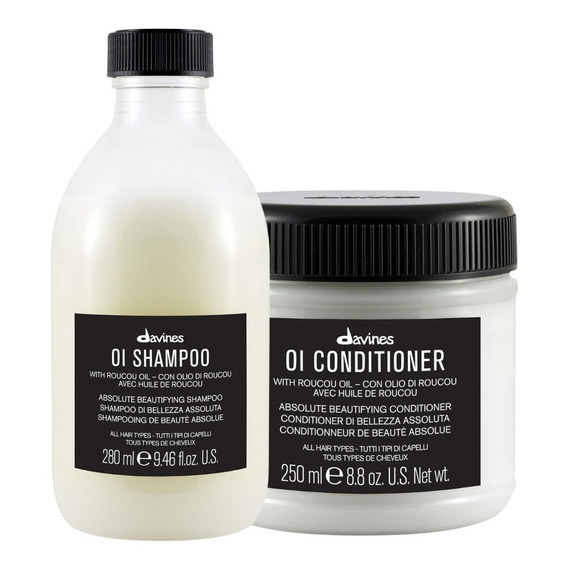 Kit Hidratante Shampoo Y Acondicionador Davines Oi 250 Ml