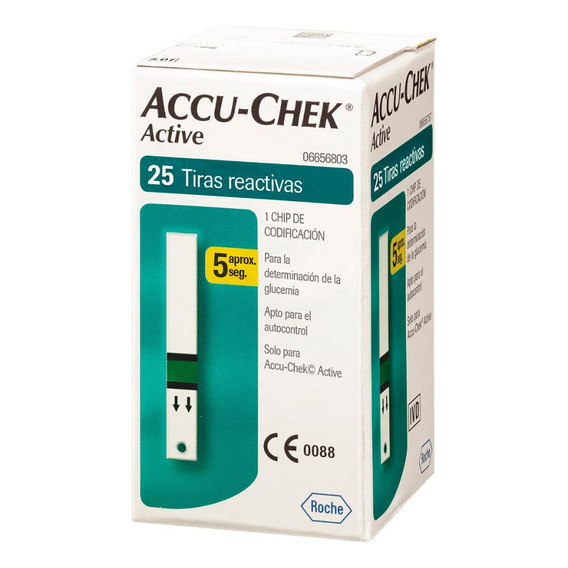 Tiras Reactivas Accu-chek Active Caja X25 Roche Oferta