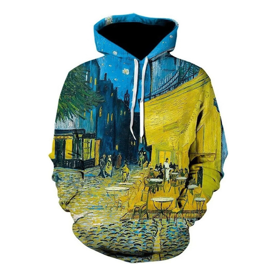 Sudadera Con Capucha Con Estampado 3d De Van Gogh Con Pintur