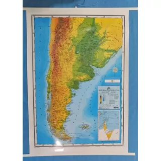 6 Mapas Murales Laminados Envarillados Variedad De Títulos