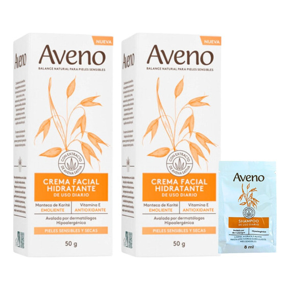 Combo X2 Aveno Crema Facial Pieles Secas Y Sensibles 