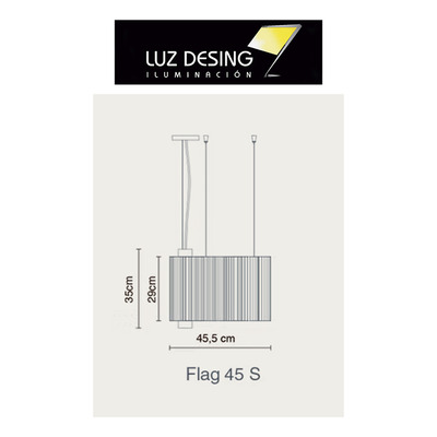 Lampara Colgante Led Flag 45 S Deño Sofisticado Mmo