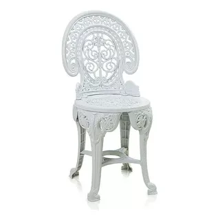 Cadeira De Plástico Colonial Espaço Gourmet Branca Retrô Cor Branco