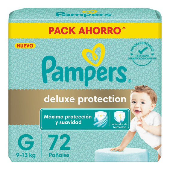 Pampers Premium Deluxe Talle G X 72un Pack Ahorro
