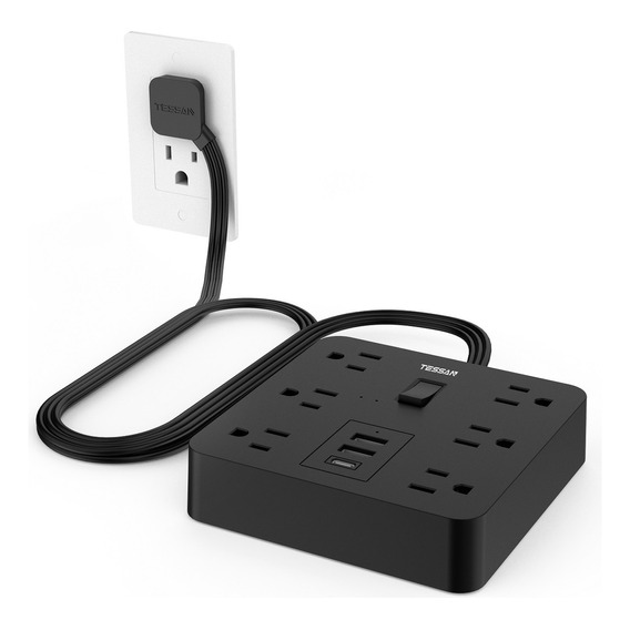 Power Strip Con Puertos Usb-c, Cable De Extensión De 1,5 Met