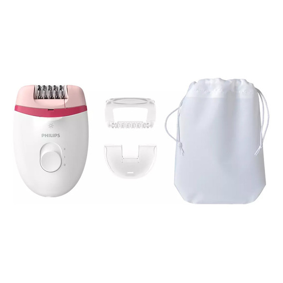 Depiladora Philips Satinelle Essential Compacta Bre255/00 Color Rosa y blanco