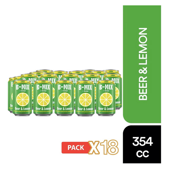 Pack 18 Cerveza Becker B-mix Limon 354cc