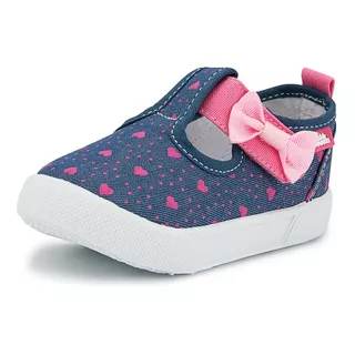 Tenis Niña Bubble Gummers Mezclilla/rosa Dolly Talla 12-17