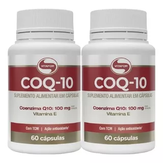 Coenzima Q10 Vitafor Coq10 + Vitamina E 120 Caps Kit 2 Potes