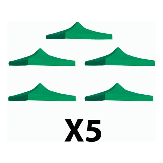 5 Repuestos Lona Para Toldo 3x3 (2.9x2.9m) Impermeable Dasel Color Verde
