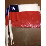*** Banderas De Chile Plasticas 40x60 Con Varilla ***