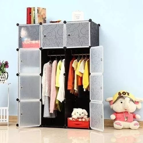 Closet Armario Organizador Ropa Cubos Negro