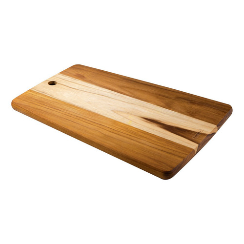 Tabla rectangular Tramontina Kitchen en madera de teca, 40x27 cm, color marrón liso