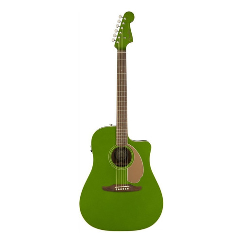Guitarra Electroacústica Fender California Redondo Player electric jade satinado