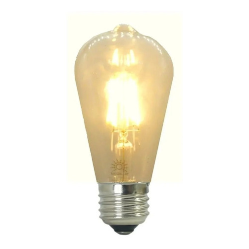 Foco Pera Vintage Led Luz Calida 4w E27 Edison Transparente Color de la luz Blanco cálido