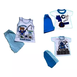 Leve 10 Conjuntos De Menino Bebe Roupa 3-8m 20 Pçs+2 Cuecas 