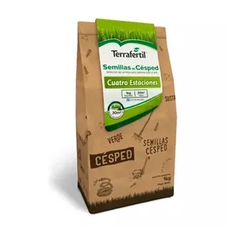 Semilla Cesped Pasto Terrafertil - 4 Estaciones Premium 1kg
