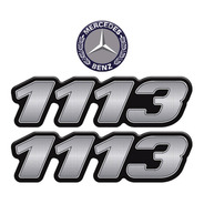 Kit Emblemas 1113 Mercedes Benz Adesivo Lateral Cromado